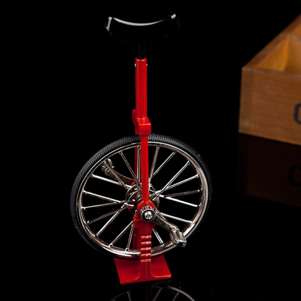 1:10 Skala Legering Pressgjuten Enhjuling Modell Replika Cykel Leksak Röd
