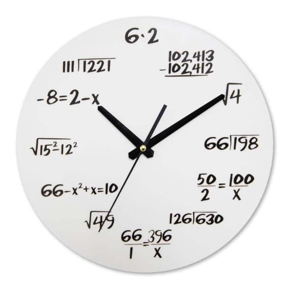 [RM]Seinäkello matematiikkakello, tee-se-itse-seinäkello, keittiön seinäkellot paristokäyttöinen