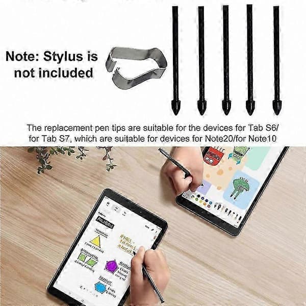 5-pak stylus-spidsrefiller til touchscreen-enheder kompatible med flere modeller White