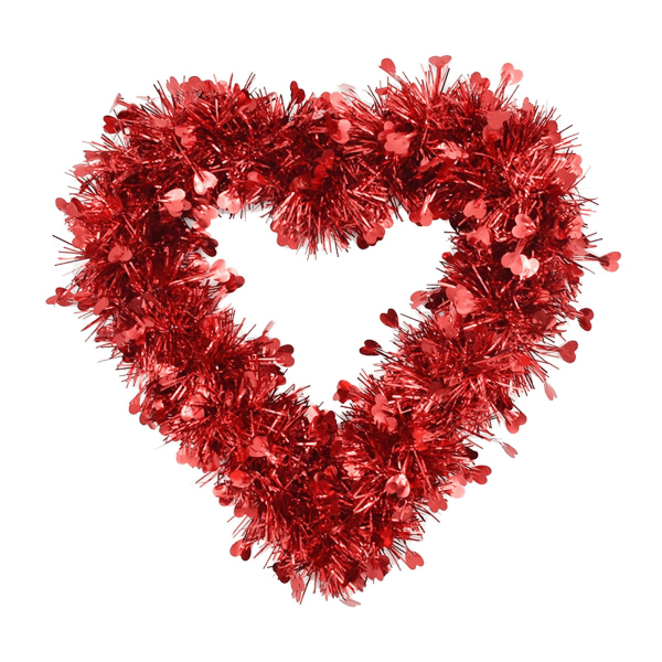 Hjärta Garland Valentine Garland Bröllop Väggdekor Ytterdörr Rött hjärta