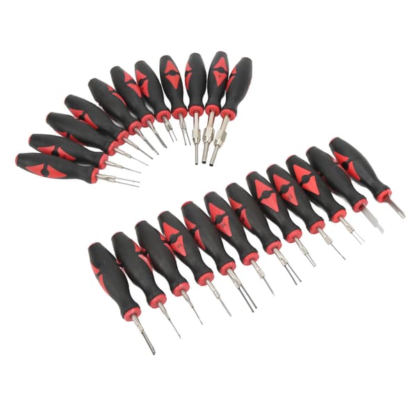 [RM]Chrome Finish 23PCS Terminal Removal Tool Kit Rustproof Comfort Grip Portable Replacement for Benz