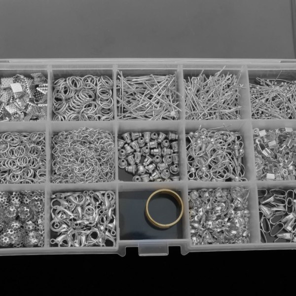 Smycketillverkning Startkit Discovery Tool Komponenter Förvaringslåda Grå