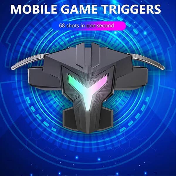RGB A1 Mobil Gaming Trigger 4 Finger Game Controller Professionelle Triggere Joystick til Mobiltelefon