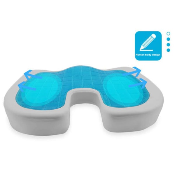 Gel Sittdyna Ortopedisk Kudde Lila Komfort Memory Foam Sittdynor