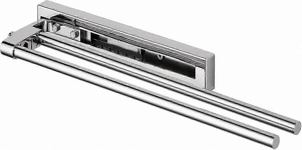 [RM]Justerbar Dobbelt Arm Håndklestang, Forkrommet, 400-570mm Forlengelse for Baderomsbruk