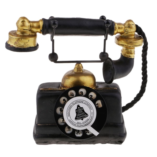 vintage antik rotationstelefon med sladd retro telefon heminredning 7111-14