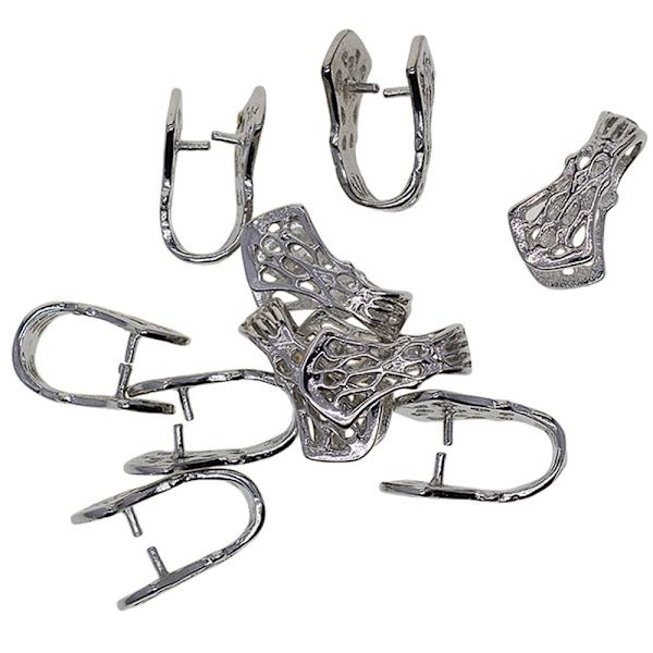 10 st Koppar Pinch Bails Hängen Berlocker Pinch Clip Smycken DIY 18x10x10mm