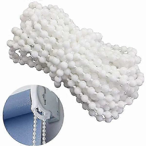 10 Meter Roller Blind Chain with 10 Connectors, Cord for Vertical Blinds, Roller Blinds, Replacement Parts, (White)