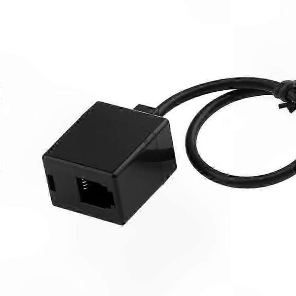 4P4C han til dobbelt hun headset-adapterkabel til telefonforlængelse Black