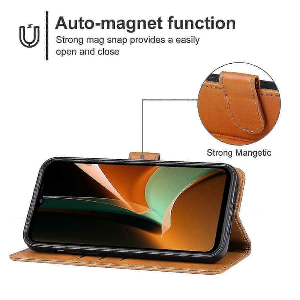 Lædertelefonetui til Ulefone Armor 17 Pro [MI] Brown For Ulefone Armor 17 Pro