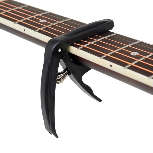 Snabbt Byte Kapodaster för Akustisk/Elektrisk Gitarr Ukulele Universal Svart