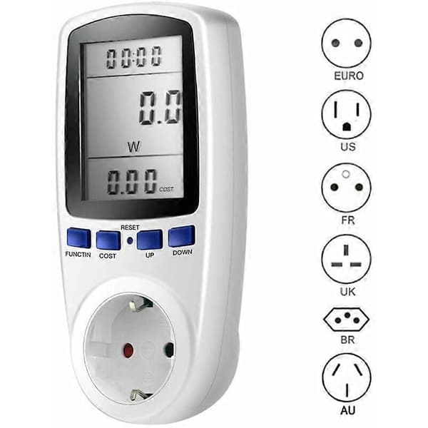 XHX Digital LCD Energimätare Wattmätare Övervakningsenhet Ström El Kwh Strömmätningsanalysator