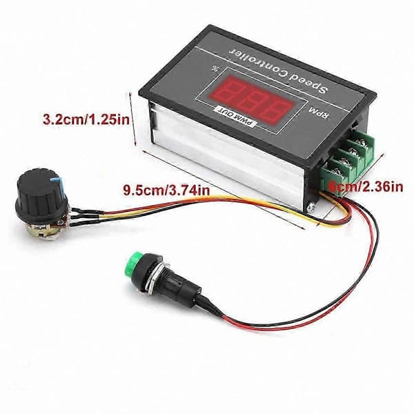 DC Motor Hastighedsregulator 6-60V 30A PWM Justerbar Guvernør Regulator