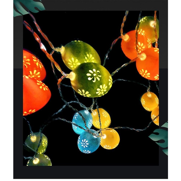 Påskägg form 10 led dekorativa hängande ljus prydnader Glad påsk Chick Bunny Led ljus lyktsnöre Hem Holiday Party C