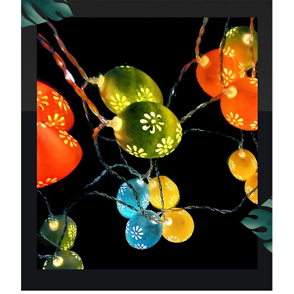 Påskäggsform 10 LED Dekorativa Hängande Ljus Ornament Glad Påsk Kyckling Kanin LED Ljus Lykta Slinga Hem Semesterfest F