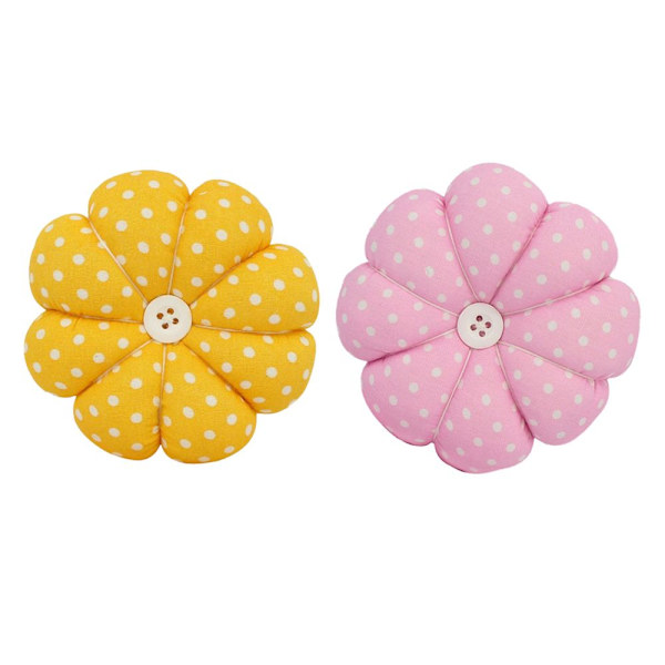 Pieces Pumpa Handleds Nåldyna Bärbar Nåldyna Gul Och Rosa