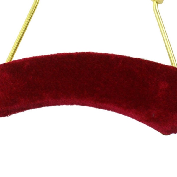 Axelstöd för violin, röd, 1/2, axelstöd med fjäder, vadderad sammetsram