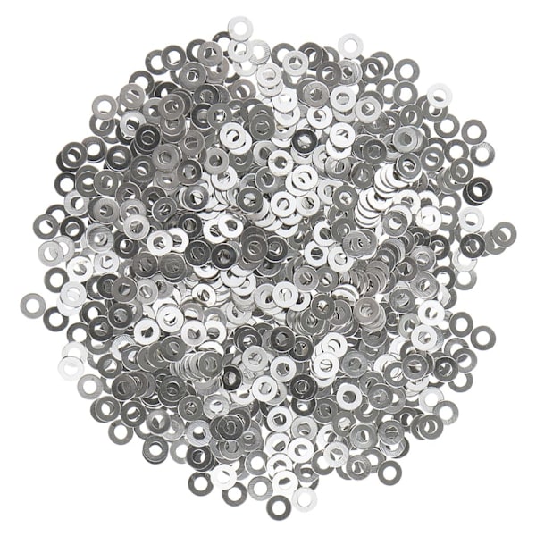1000 stycken Rostfritt Stål Ramlösa Glasögon Skruv Platt Bricka 1.2mm
