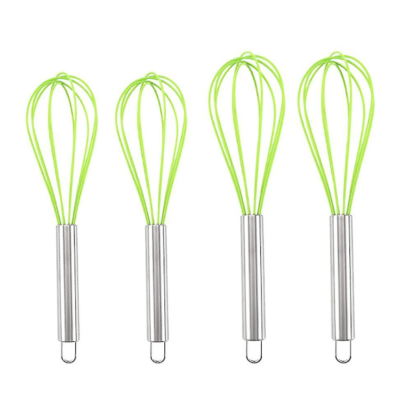 8 tums och 10 tums silikonvispsats om 4, visp ballong äggsås visp för nonstick kokkärl style 4