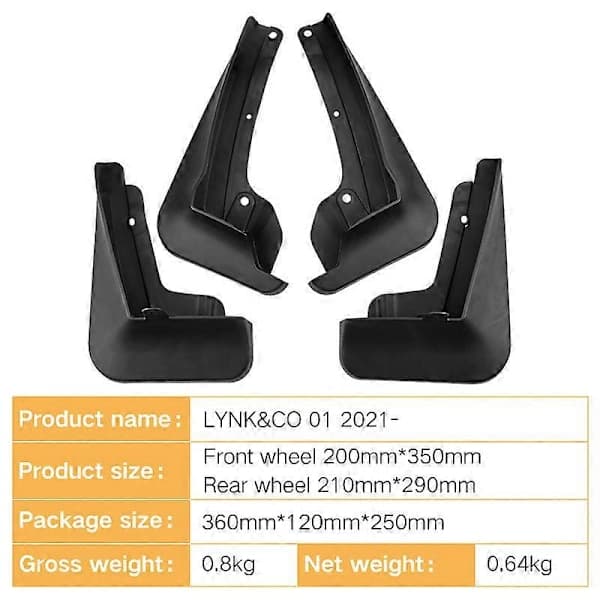 Utmerkede sprutskjermer for Geely LYNK&CO 01 2021, sprutskjermer, biltilbehør, bildeler