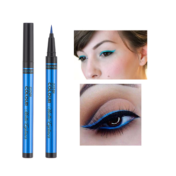 Matt Färg Eyeliner Vattentät Långvarig Flytande Eyeliner Penna red
