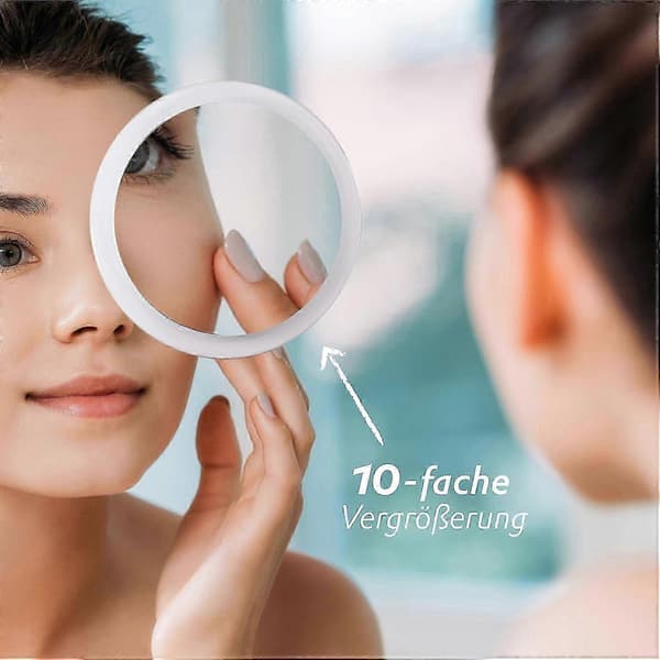 10x Magnifying Mirror with 3 Suction Cups, Makeup Mirror with 10x Magnification