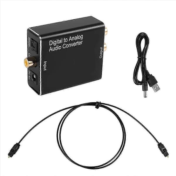Digital til Analog Lydkonverter og 3,5 mm AUX Stereo Lydadapter