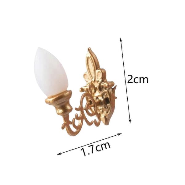 5 x Miniature Model Væglamper Legetøj til Dekoration Børn Sort 26s Golden