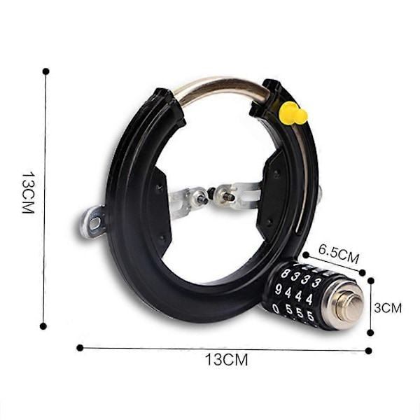 [RM]Steel bicycle lock, horseshoe shape, security lock with 4-digit password, anti-theft combination, number code security, bicycle accessories