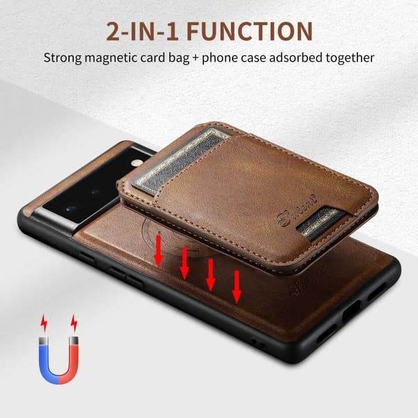 Suteni™ 2in1 Magsafe-kuori korttipidikkeellä Google Pixel 6 - Musta