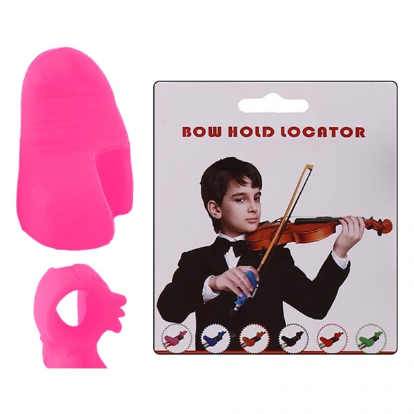 Violinkorrigeringsdräkt Båggrepp För 2/4 3/4 Violin Viola Träning Rosröd