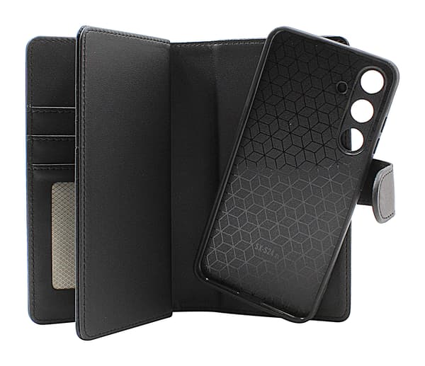 [RM]Skimblocker Samsung Galaxy S24 5G XL Magnet Wallet Case Mörkblå