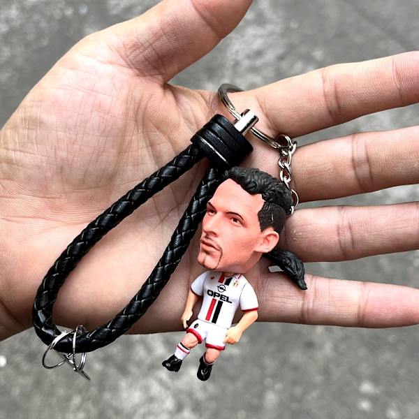 Fotbollsfans stjärndockor Ronaldo, Neymar, Messi, Lewandowski, Mbappe Royce hänge nyckelring Red Devils Ronaldo No Smile Model