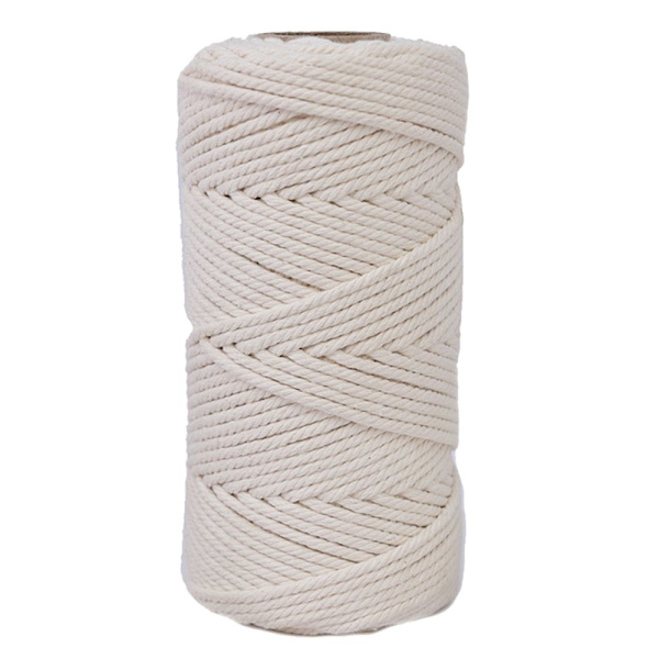 Bomullsrep Tvinnat Rep Makramé Snöre Hantverk DIY Armband Hantverk 5mm