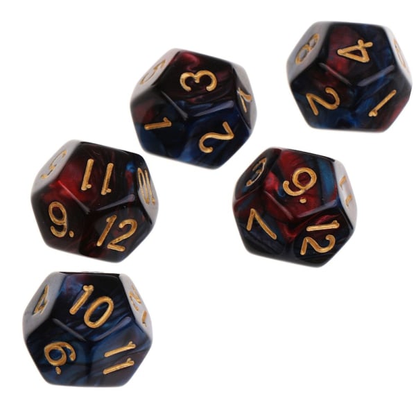 10 st 12-sidiga tärningar d12 polyedriska tärningar för dungeons and dragons bordsspel Röd Blå