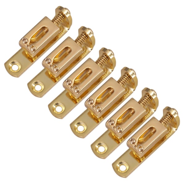 6 delar individuella överlappande sadlar för 6-strängad elgitarr Golden