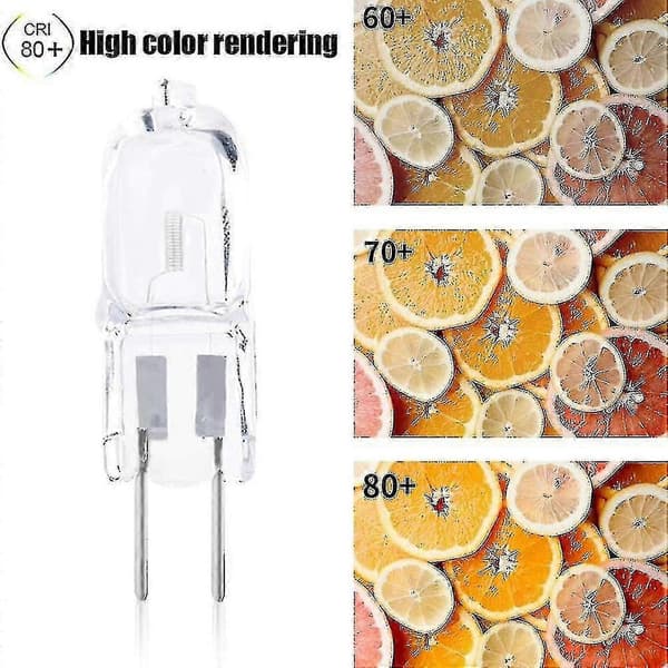 12V 50W G6.35 Halogenpærer (12-pak) - Dæmpbar Bi-Pin Base til Loft- og Skabsbelysning