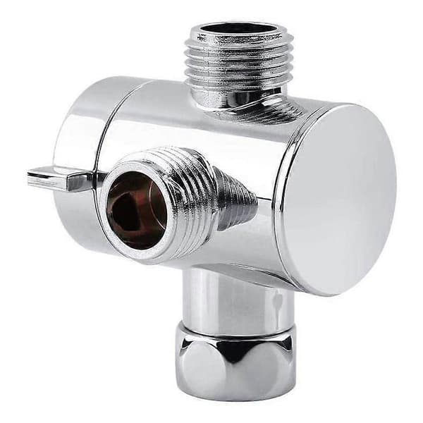 3-veis dusjhode vannfordeler avleder ventil, G1/2\" multifunksjonell justerbar bryteradapter for toalettbidet eller dusjhode, sølv