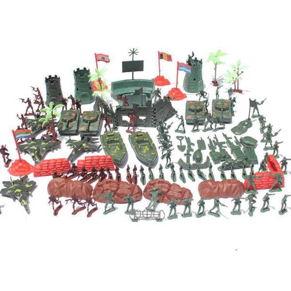 290st plastsoldat 4cm arméfigurer lekset för armésandscenmodell