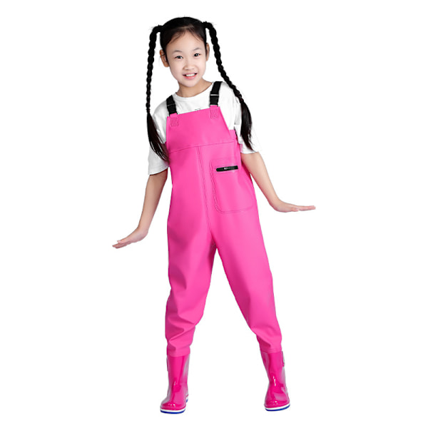 Børne Waders PVC Læderbukser Helkrops Fisketøj Havfiskeri Vandtæt Tøj Børn Vand Waders Gul Yellow 24/25