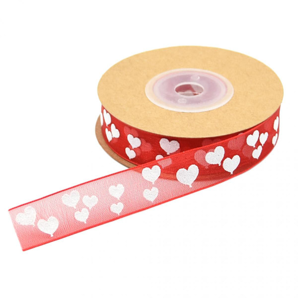 3 Stilar Satin Skir Band Kärlek Hjärta Bröllopsdekoration DIY Hantverk Vit 2