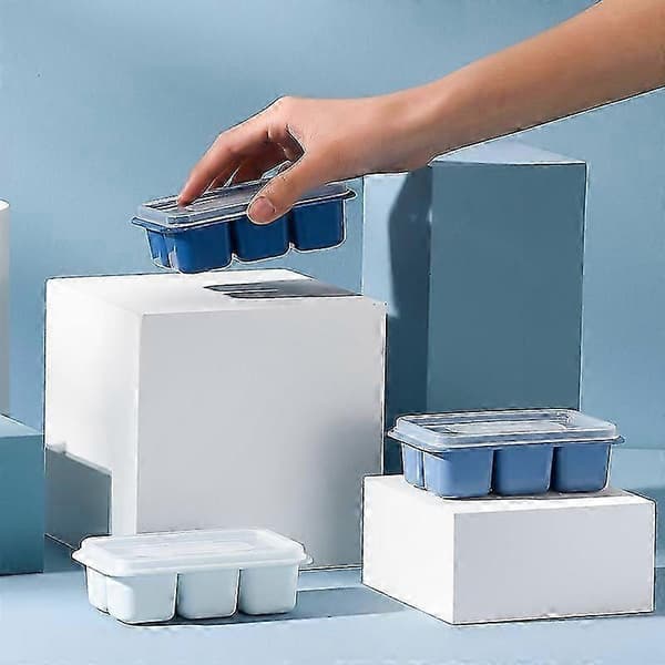 3-pack silikonisbitsformset med lock för whiskey och cocktails 12.5X7.2CM