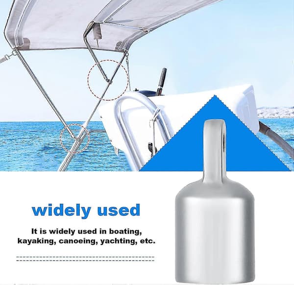 Øjeendestykke Bimini Top Fitting, Kraftige Bimini Top Kapper i Rustfrit Stål 22mm