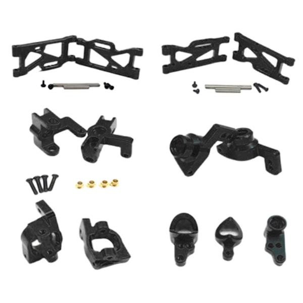 6 Delar 1/14 Skala RC Bil Reservdelar Set För 1/14 Wltoys 144001 Svart