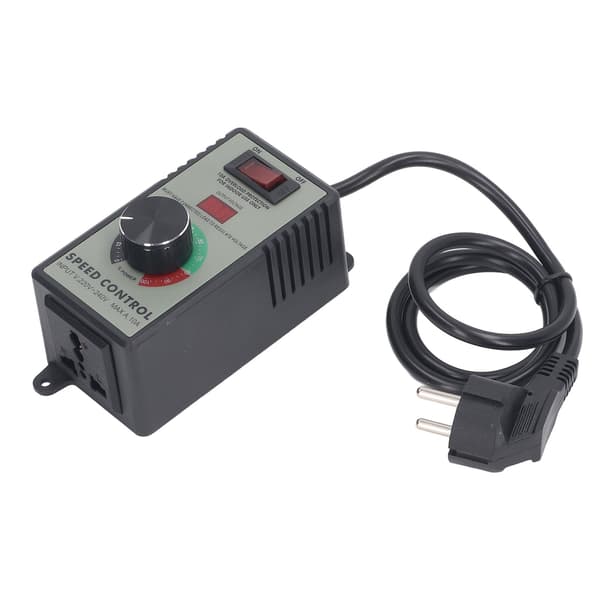 [RM]AC Motor Speed Controller Elektrisk blæser Variabel hastighedsregulator med 10A universal stikkontakt EU-stik AC220 til 240V 4000W 0.4