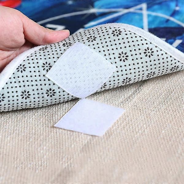 [RM]10/20/50 stk selvklebende borrelåsfester for sofaputer møbler Black Square 20PCS