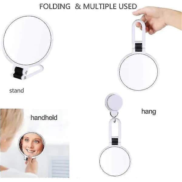 [RM]15x Magnifying Mirror Foldable Handheld Mirror Double-Sided Pedestal Mirror Travel Makeup Mirror