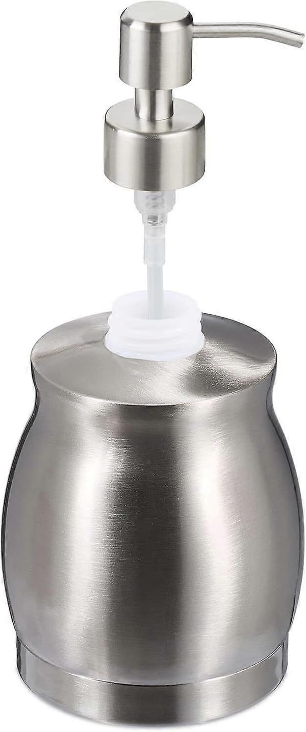 Sæbedispenser, genopfyldelig, rustfrit stål, til badeværelse og køkken, sølv, 16,5*9cm