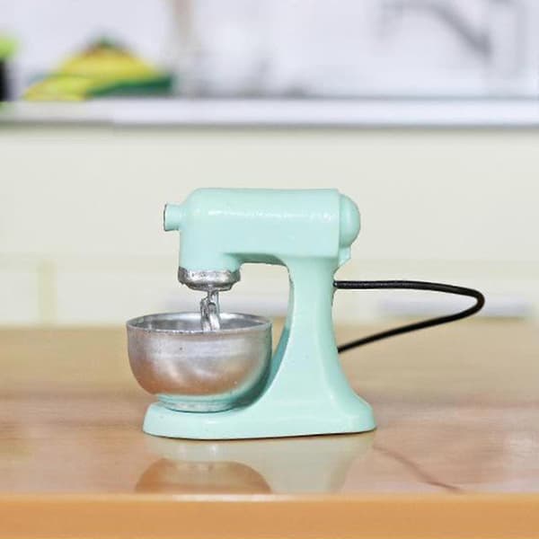 1:12 Skala Dukkehus Miniature Elektrisk Køkkenmaskine Model Blå