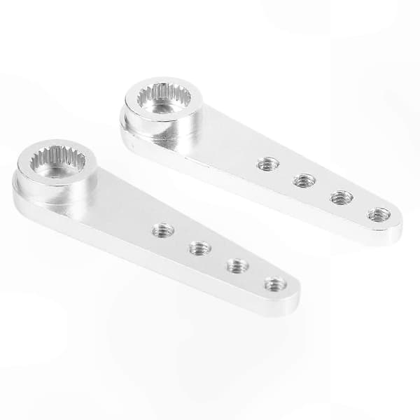CNC-bearbejdede aluminiumsservoarme, 23T-kompatibilitet, 1,25-2,5 tommer længde, holdbart design for forbedret ydeevne Silver